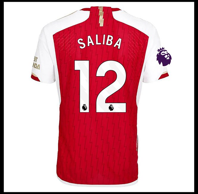 Futbalove Dresy Arsenal SALIBA #12 Domáci 2023-24