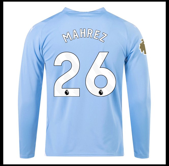 Futbalove Dresy Manchester City MAHREZ #26 Dlouhý Rukáv Domáci 2023-24