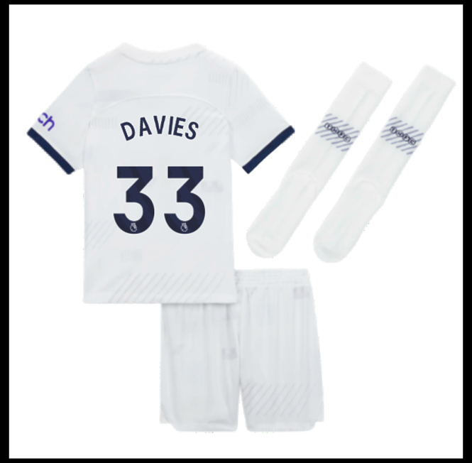 Futbalove Dresy Tottenham Hotspurs DAVIES #33 Dětské Domáci 2023-24